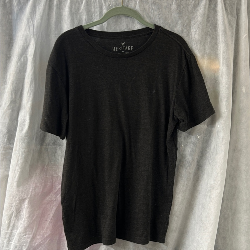 American eagle Heritage Brown Short Sleeve Crew Neck Tee - Picture 1 of 3